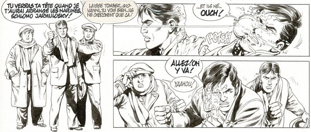 Mitton, Jean-Yves - 1 Original page - De Silence et de Sang T10 - Dans le courant sans fin - 1996 #2.1