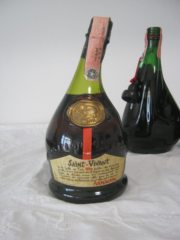Saint Vivant, Gerland - Armagnac - b. 1970‹erne, 1980‹erne - 70 cl - 3 flasker #1.0