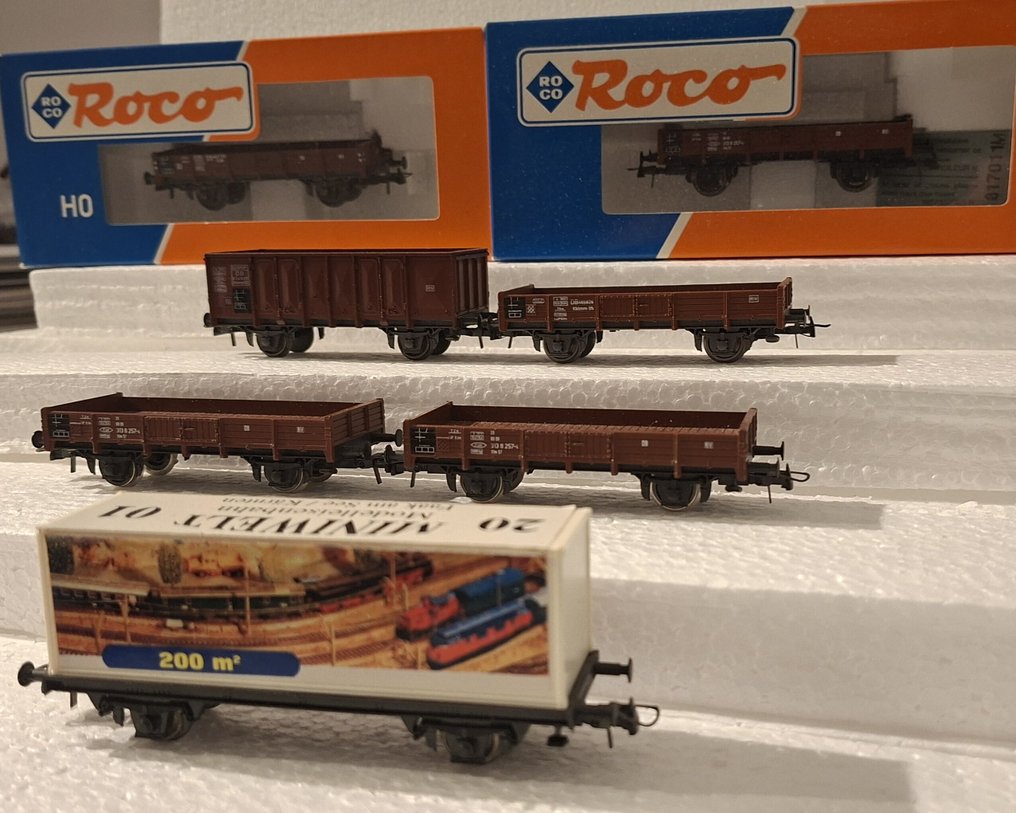 Roco H0 - 模型貨運火車 (7) - 7个货运车皮 - DB #3.2