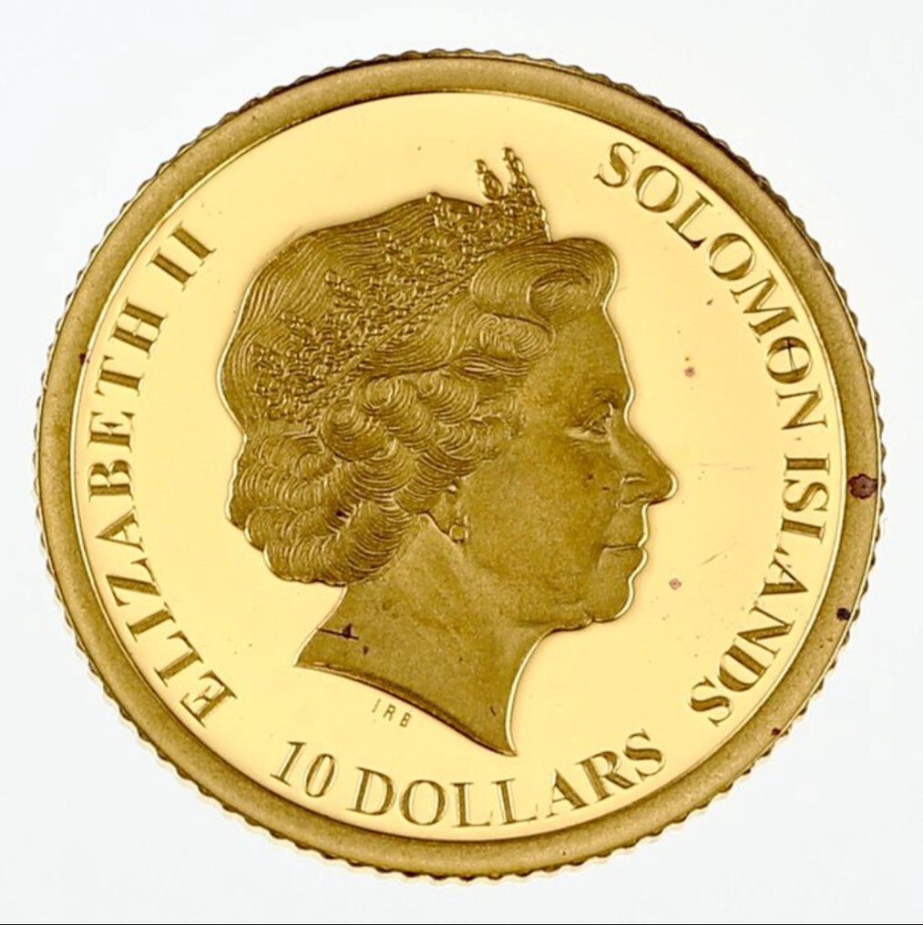 所羅門群島. 10 Dollars 2018 - 1/2 gr .999 gold  (沒有保留價) #1.0