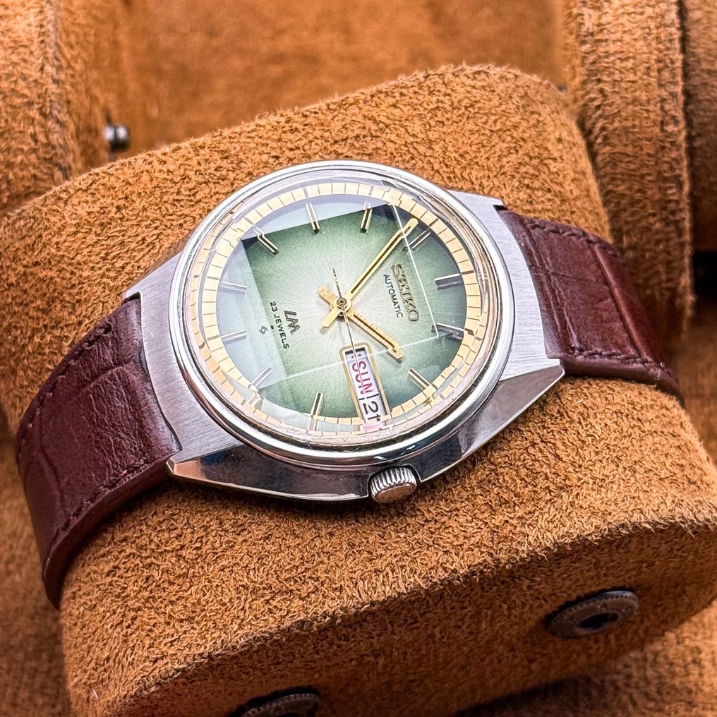 Seiko - LM "Gradient Jade Sunburst" 虚光 (Kyokō) – Hollow Light - Sin precio de reserva - 5606-7270 - Hombre - 1973 #3.2