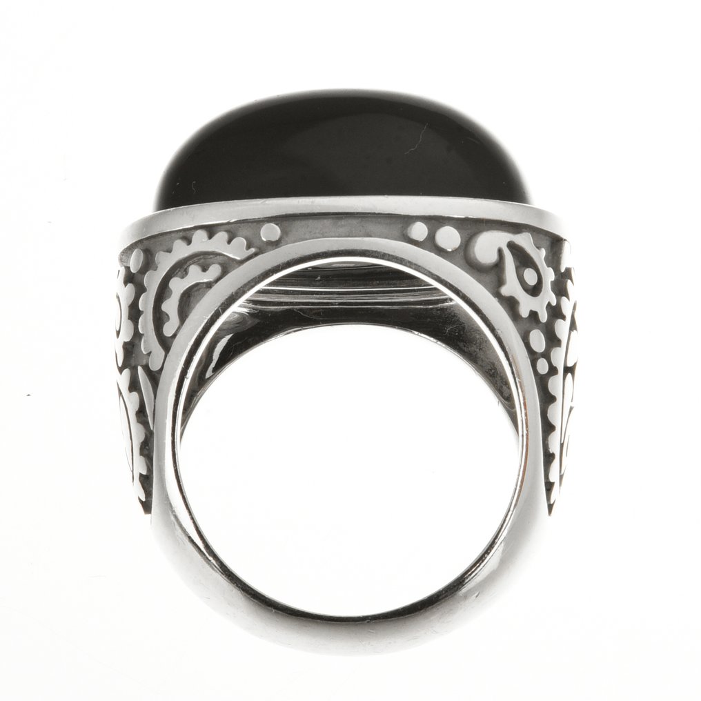 Carrera y Carrera - Anillo - 18 quilates Oro blanco Ónice #3.2