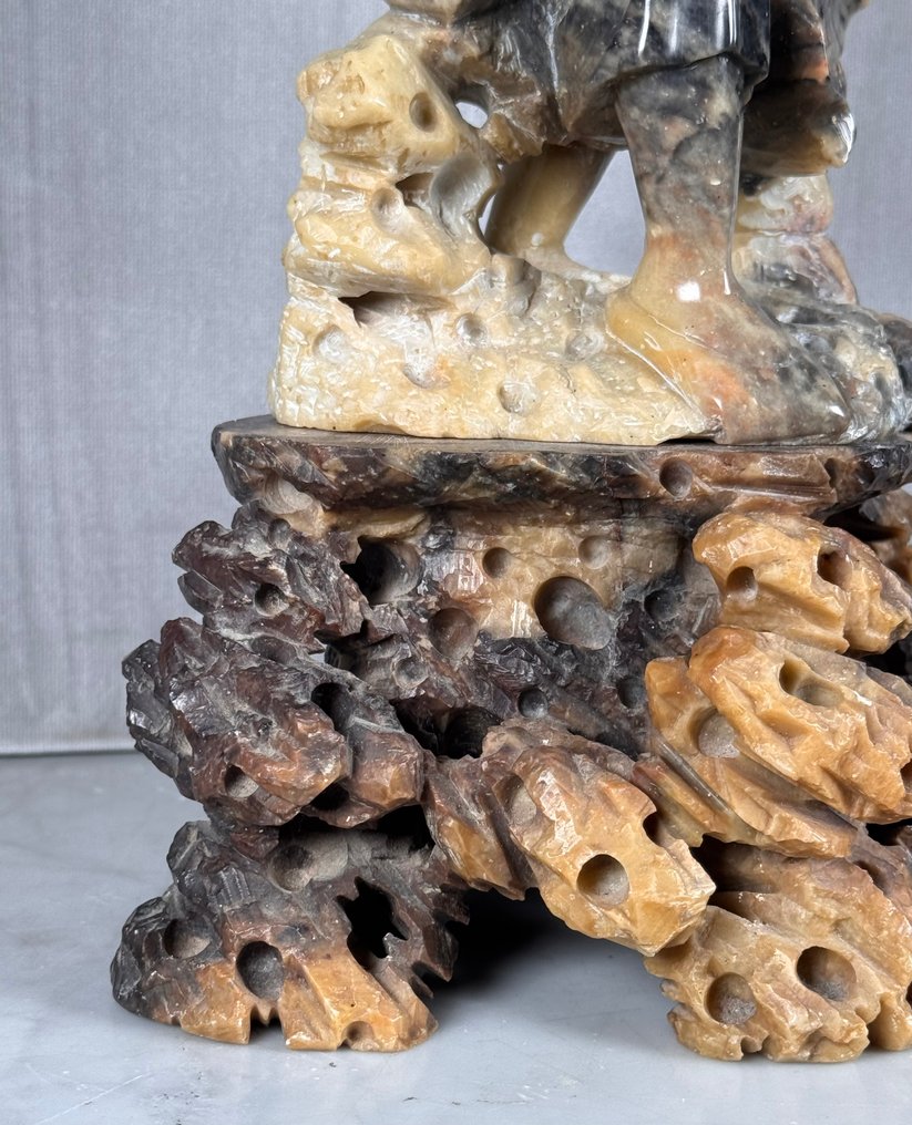 Φιγούρα - Carved standing inmortal - σαπουνόπετρα - Κίνα - Qing Dynasty (1644-1911) #4.3