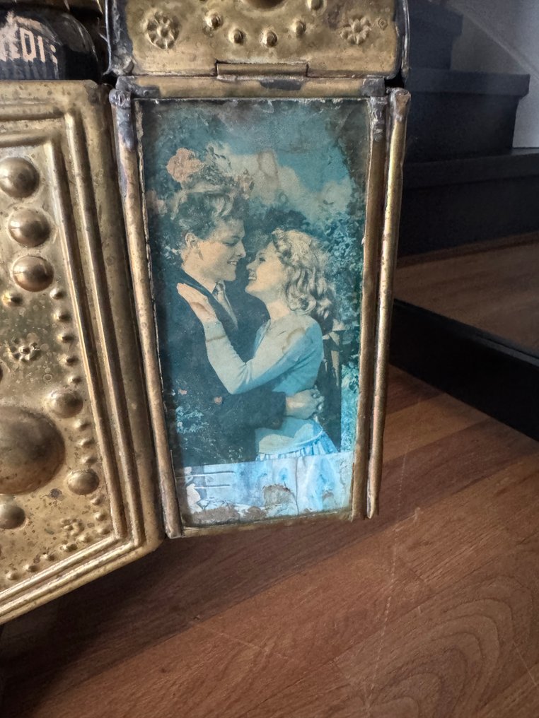 腳凳 - 玻璃, 黃銅 - 鞋油盒 #3.2