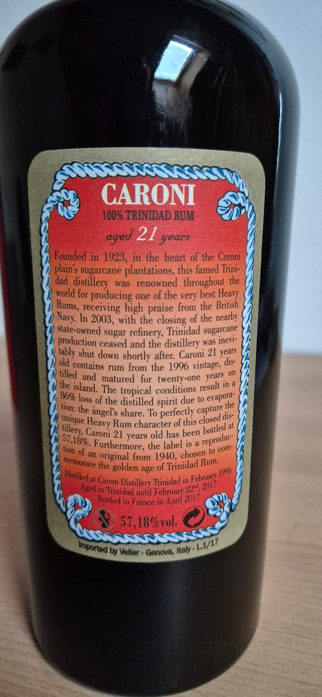 Caroni 1996 21 years old Velier - Extra Strong 100° Imperial Proof - b. 2017 - 70cl #2.1