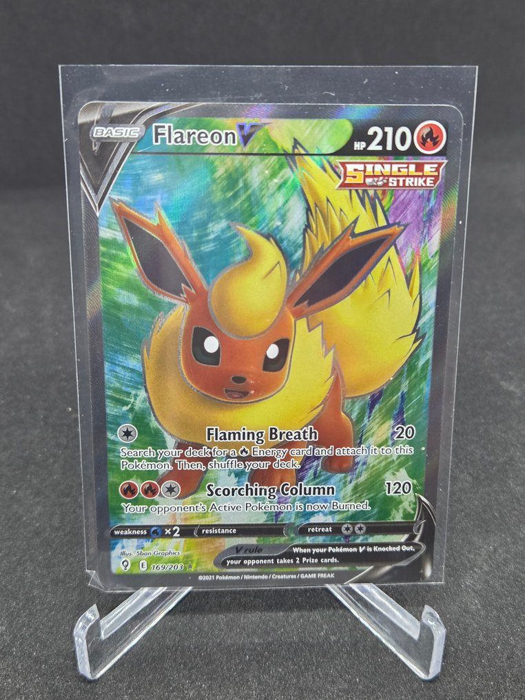 Pokémon - 3 Card - Pikachu, Lugia, Flareon 壓膜, 全圖 - Sword & Shield #1.0
