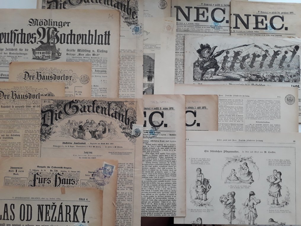 Austria 1828/1917 - Part of newspaper seals & newspaper stamp marks #1.0