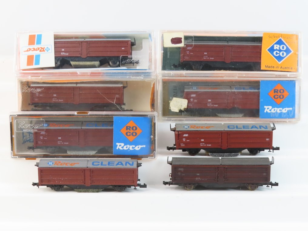 Roco N - 25093/2304/2335A - 模型貨運火車 (8) - 8台2门滑动墙车，部分配备轨道清洁功能 - DB #2.1