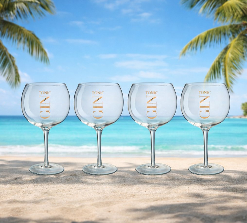 Trinkglas (4) - Glas - Gin Tonic - Gold #1.0