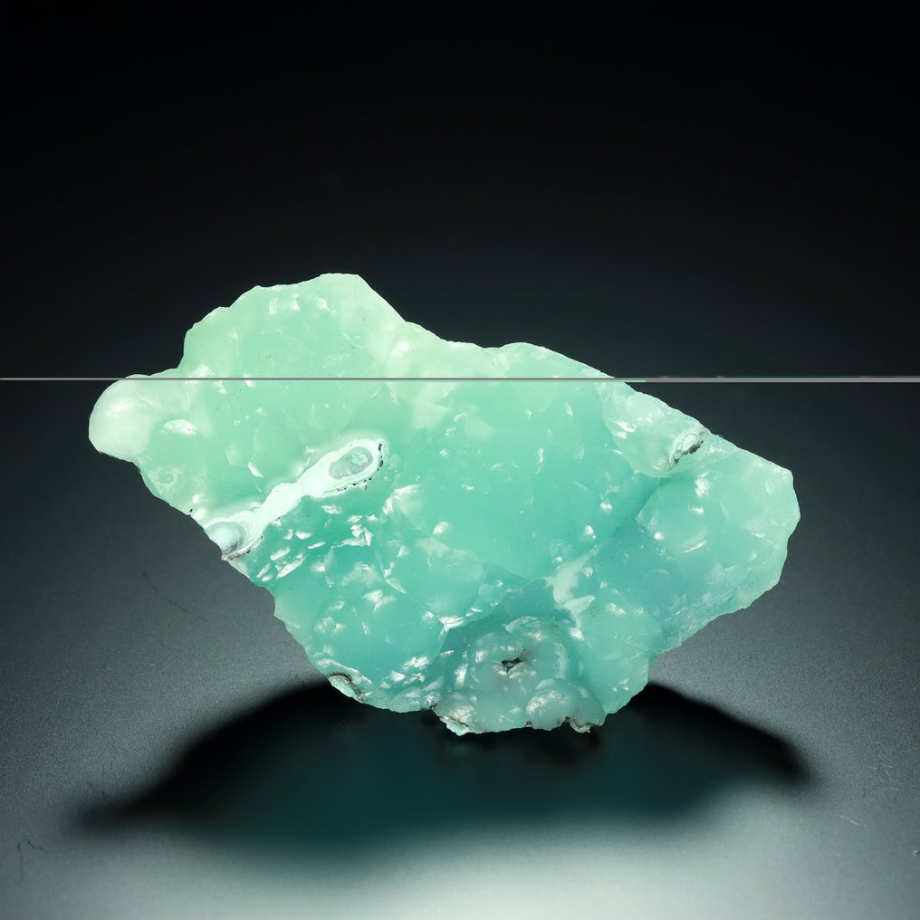 新发现！极其罕见的菱锌矿与铜蓝矿 标本 - 高度: 4 cm - 宽度: 6.5 cm- 67 g #1.0