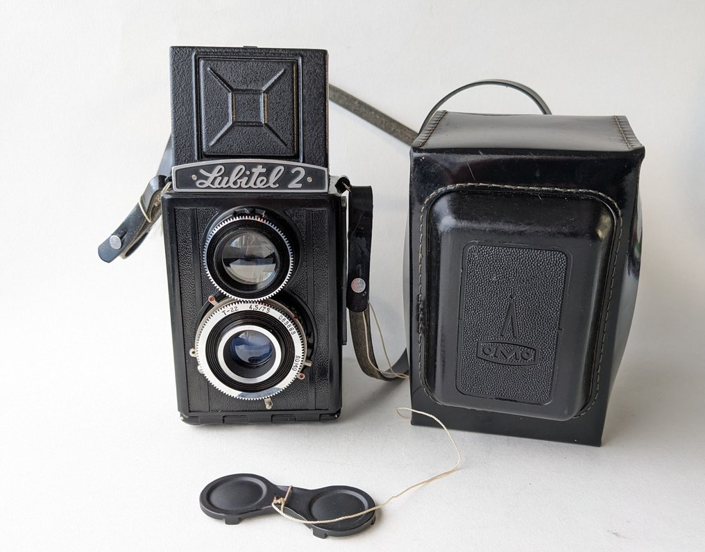 Lomo Lubitel 2 with swirly 4,5/75mm + excellent case + lenscap Cameră Reflexă cu Două Lentile (TLR) #1.0