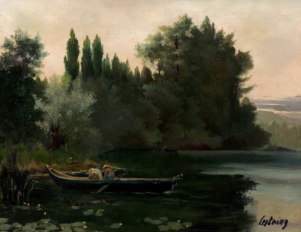 École Symboliste Française (c. 1900) - Pêcheurs de nénuphars #1.0