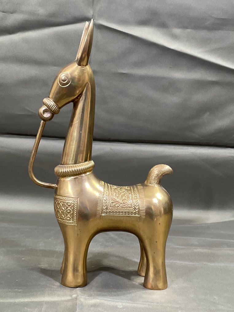Statua, Âne / Lama - 24.6 cm - Ottone #1.0