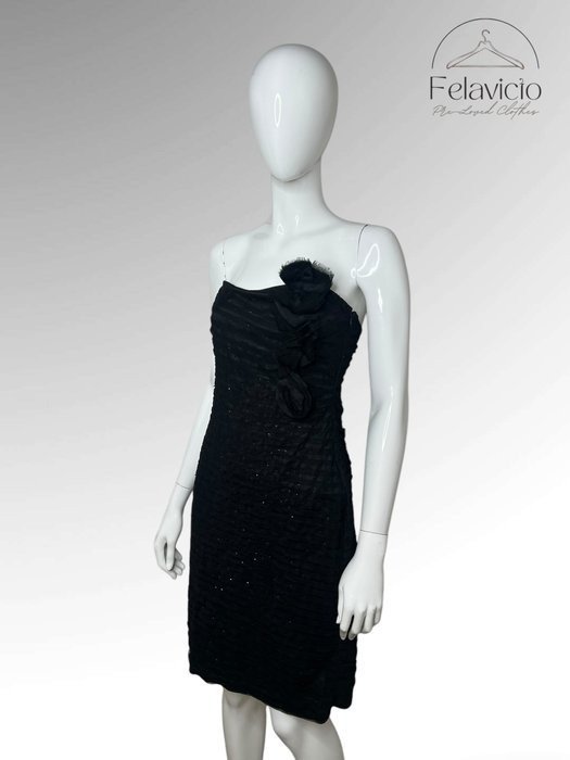 LA PERLA BLACK ELEGANT FITTED DRESS - NO RESERVE PRICE - Jurk #1.0