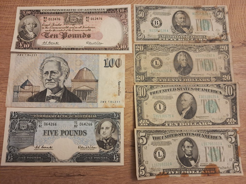 Mundo. - 7 banknotes - various dates #1.0