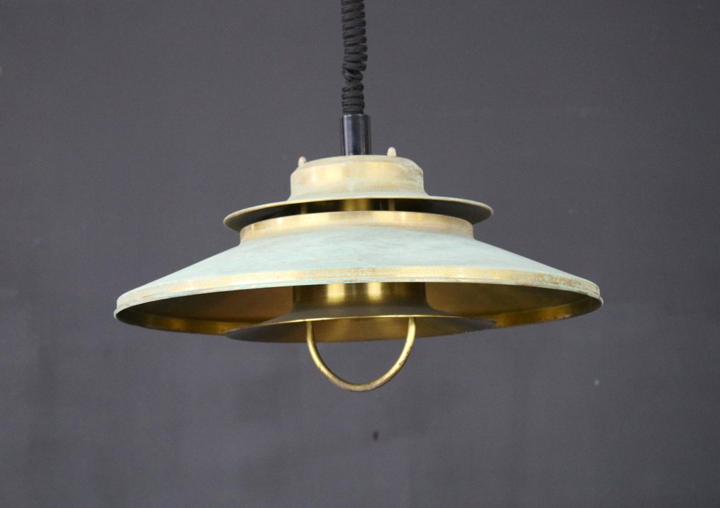 Lamp - Messing - Deense koperen hanglamp #1.0