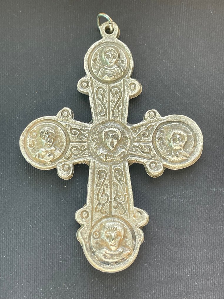 Αναπαραγωγή σταυρού θωρακικού τοιχώματος - Αντίκες - Επάργυρο - 1940-1950 - Mons. Antonio Ciliberti #1.0