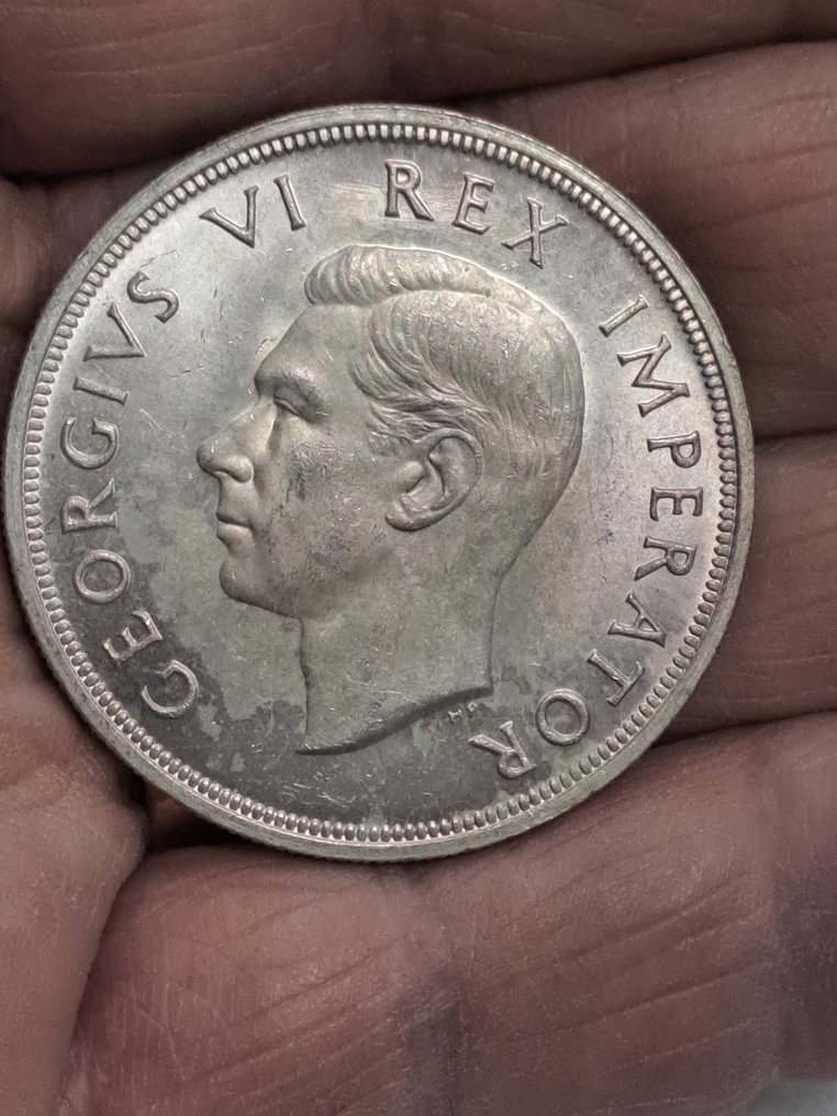 Sudafrica. Giorgio VI. 5 Shillings 1947 (Senza prezzo di riserva) #3.2