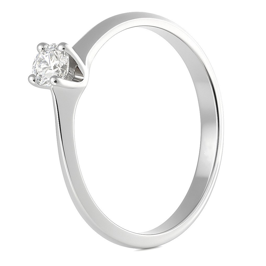 Ring - 18 kt Vittguld -  0.14ct. tw. Diamant (Natural)  #4.3