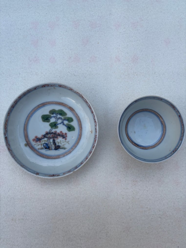 Nanking Cargo, cap și farfurie. - Ceramică - China - Qing Dynasty (1644-1911) #1.0