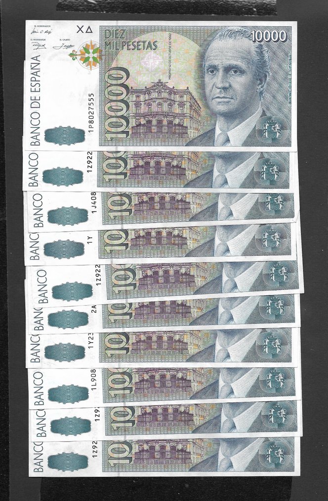 Spain. - 10 x 10 000 Pesetas - 1992 - Pick 166 #1.0