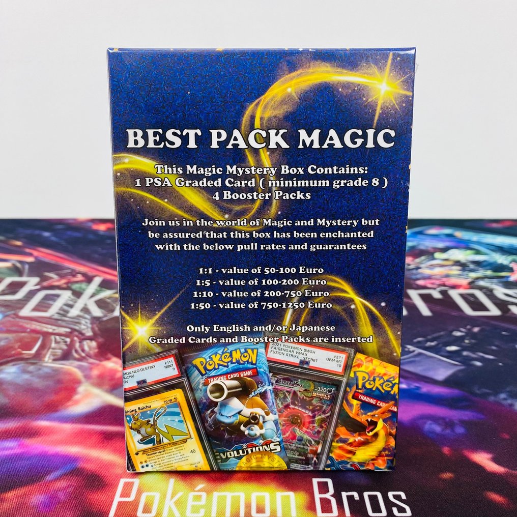 Pokémon Mystery box - Magic Mystery - Best Pack Magic Mystery Box 1 PSA Graded Card + 4 Booster Packs - Pokémon - Pokémon #1.0
