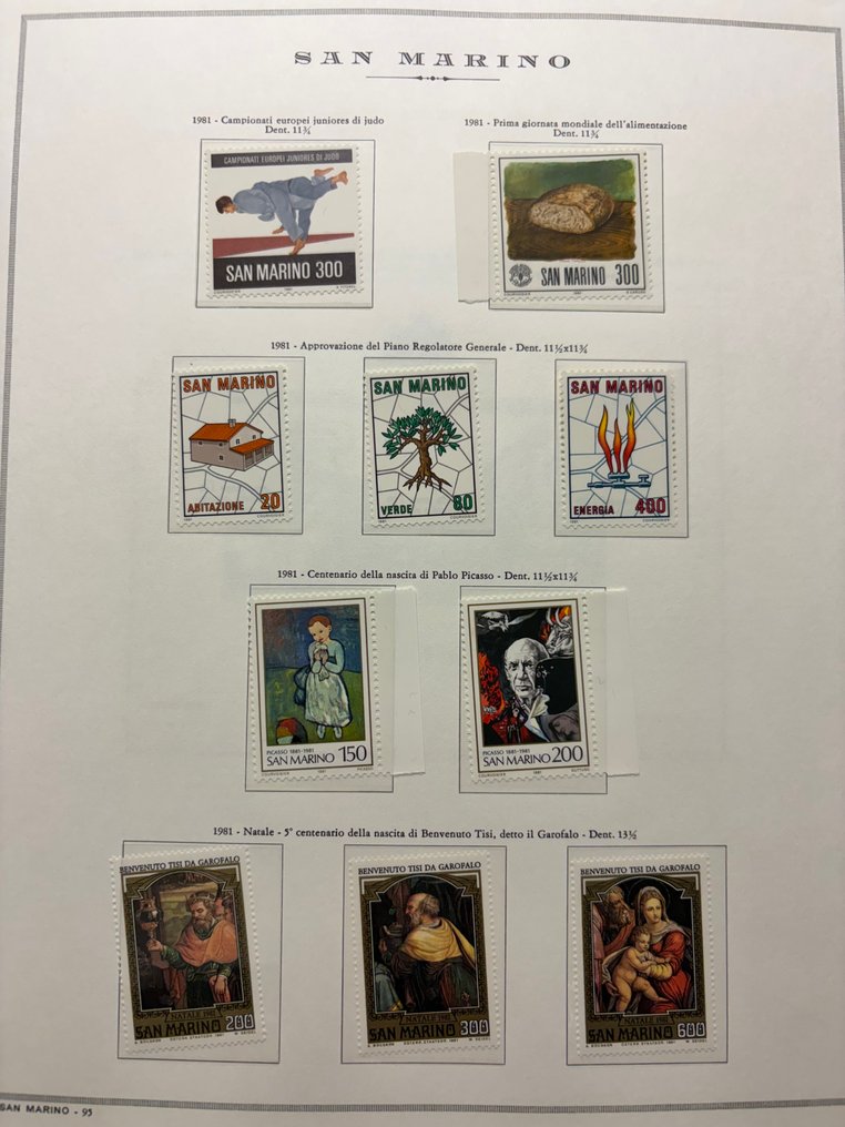 Σαν Μαρίνο 1980/1999 - Νέα συλλογή Bella στο άλμπουμ Marini. Παρόντα φυλλάδια. #4.3