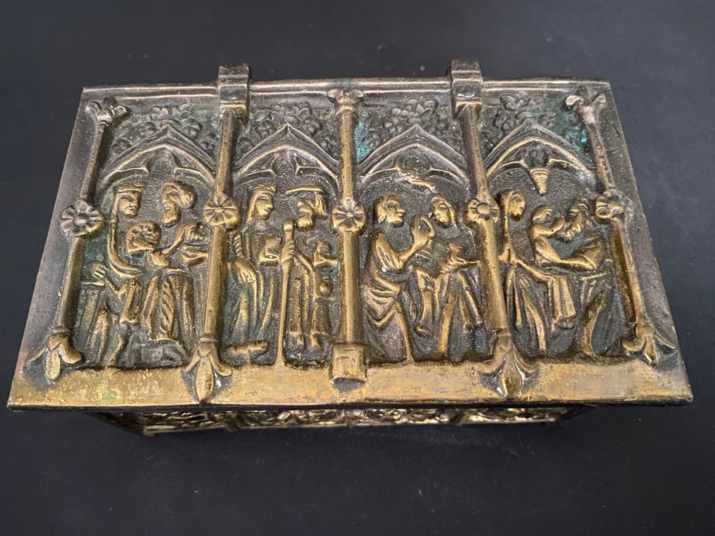 Κουτί λειψανοθήκης - Πατιναρισμένος μπρούτζος - Αρχή του 20ού αιώνα - Λειψανοθήκη #2.1