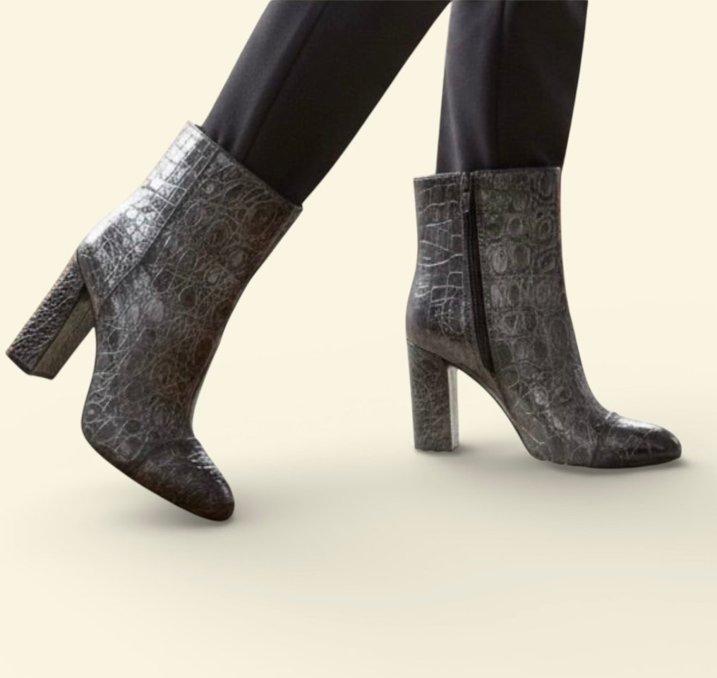 Santoni Crocodile - Stiefeletten - Größe: EU 39 - Neu im Karton #1.0