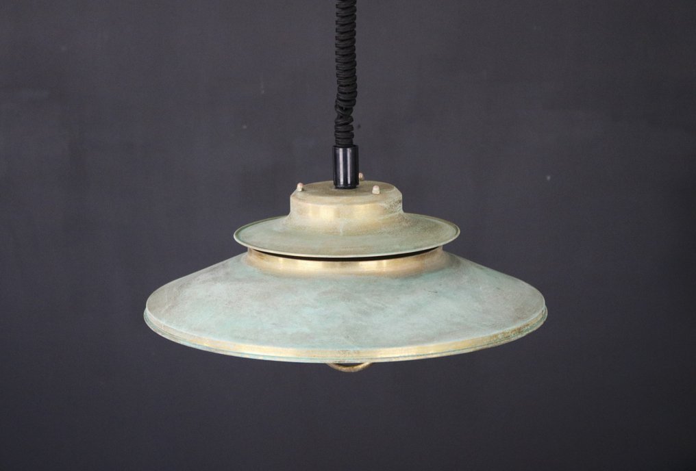 Lamp - Messing - Deense koperen hanglamp #4.3