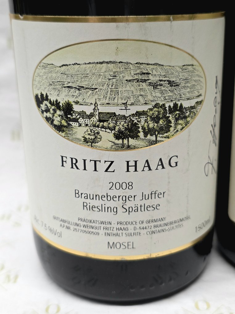 2008 Fritz Haag, Magnums signed by Winemaker, Brauneberger Juffer - Μοζέλλας Spätlese - 2 Magnums (1.5L) #3.2