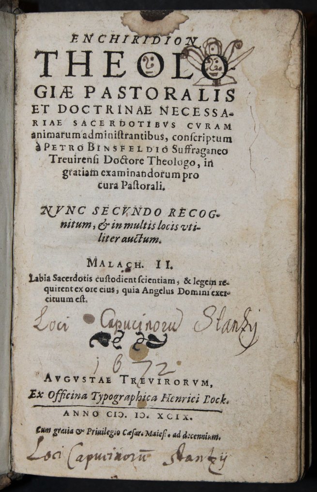 Petro Binsfeldio - Enchiridion Theologiae Pastoralis Et Doctrinae Necessariae Sacerdotibvs Cvram Animarum... - 1599 #4.3
