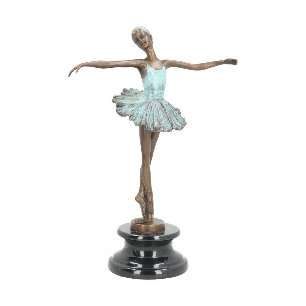 STB-ART - Szobor, Ballerina - 30 cm - Bronz, Márvány #3.2