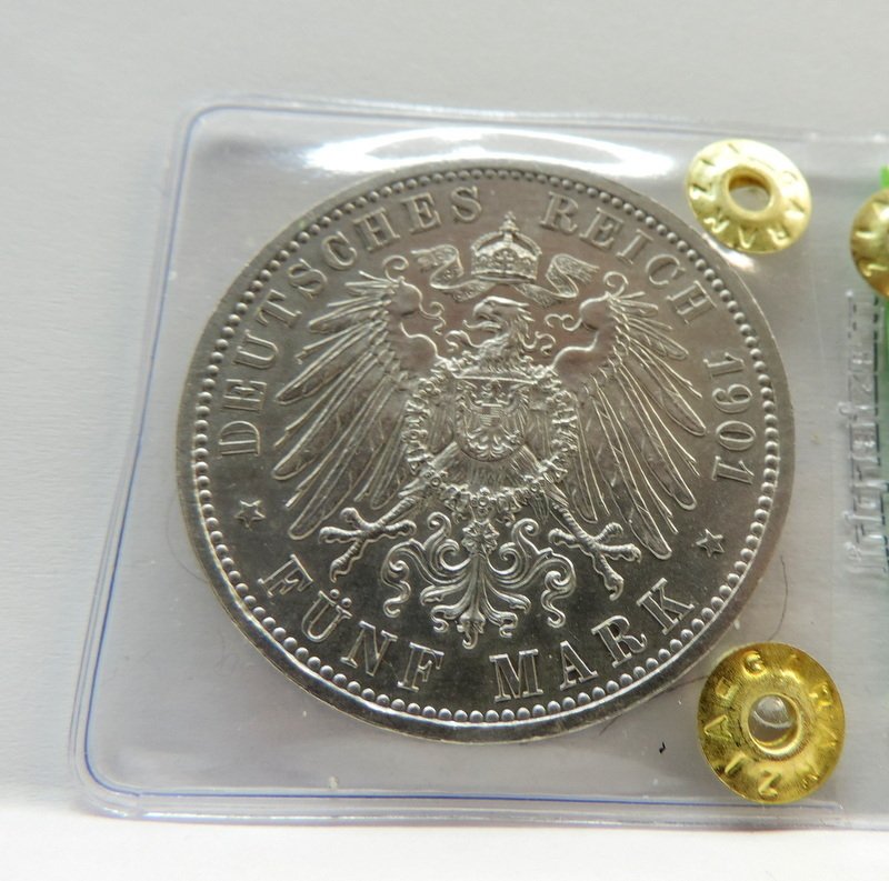 Germania, Prusia 5 Mark 1901 Hight Grade (FDC/QFDC)  (Fără preț de rezervă) #2.1