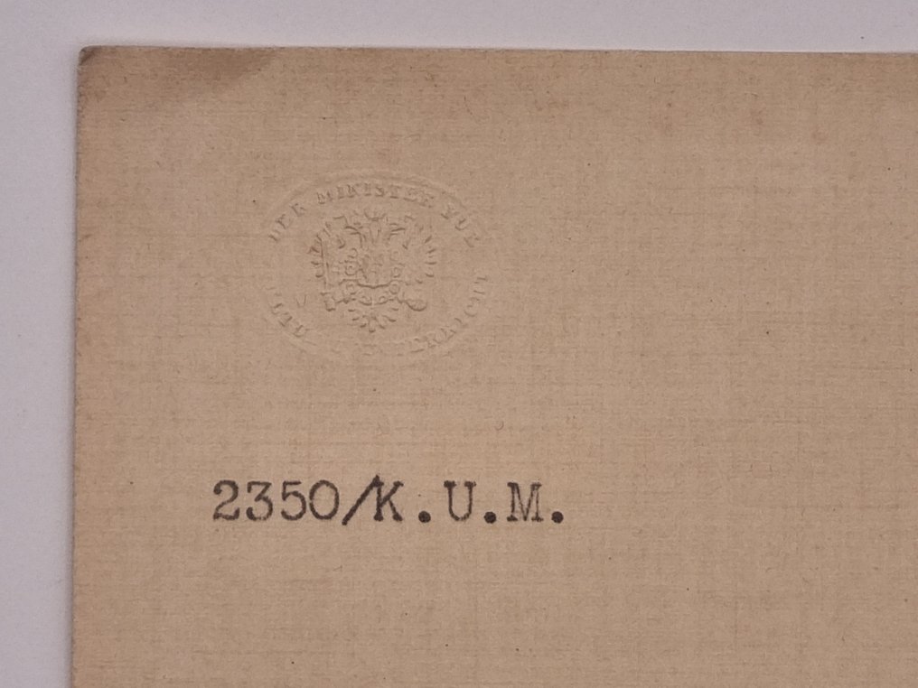 Max Hussarek von Heinlein - K.u.k. Ministerialdokument mit Originalsignatur Max Hussarek von Heinlein (Minister für Kultus und - 1912 #1.0