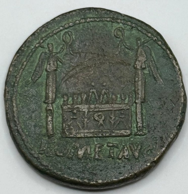 罗马帝国. 奥古斯都 (公元前27 -公元 14). Dupondius Lugdunum - Altars von Lugdunum (没有保留价) #1.0