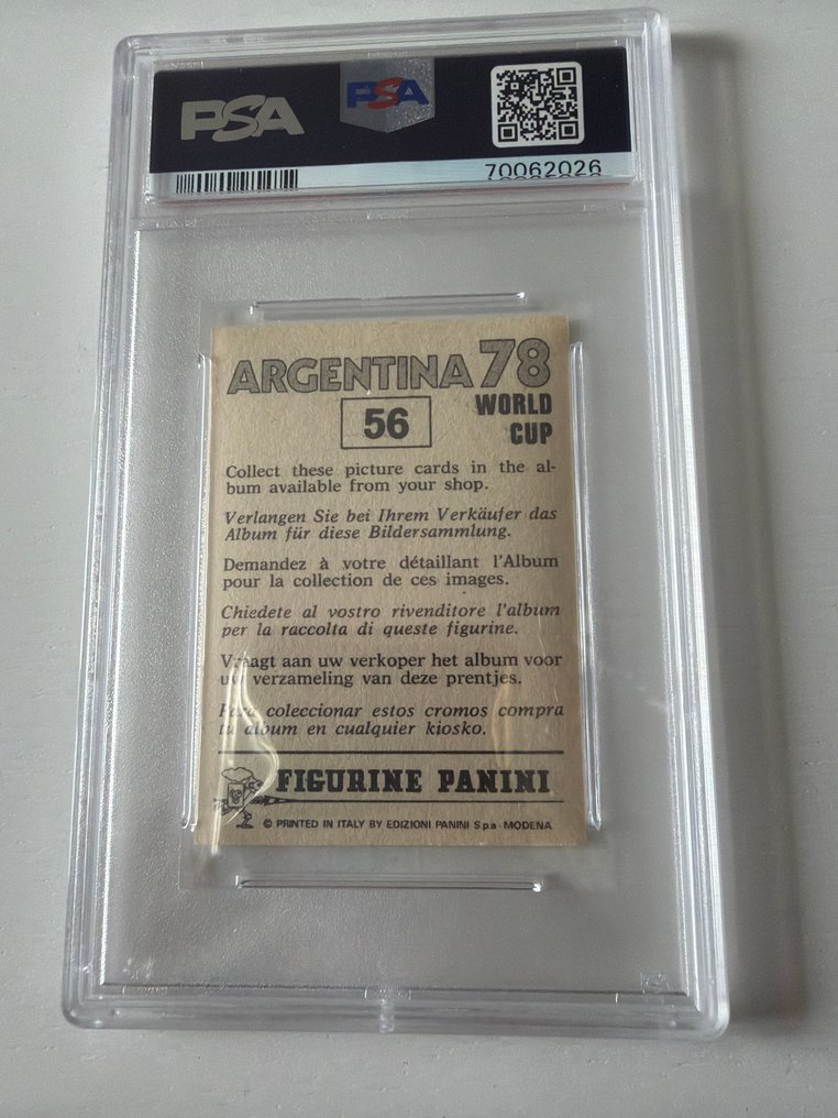 Panini World Cup Argentina 78 Mario Kempes - PSA 6 Graded sticker #2.1