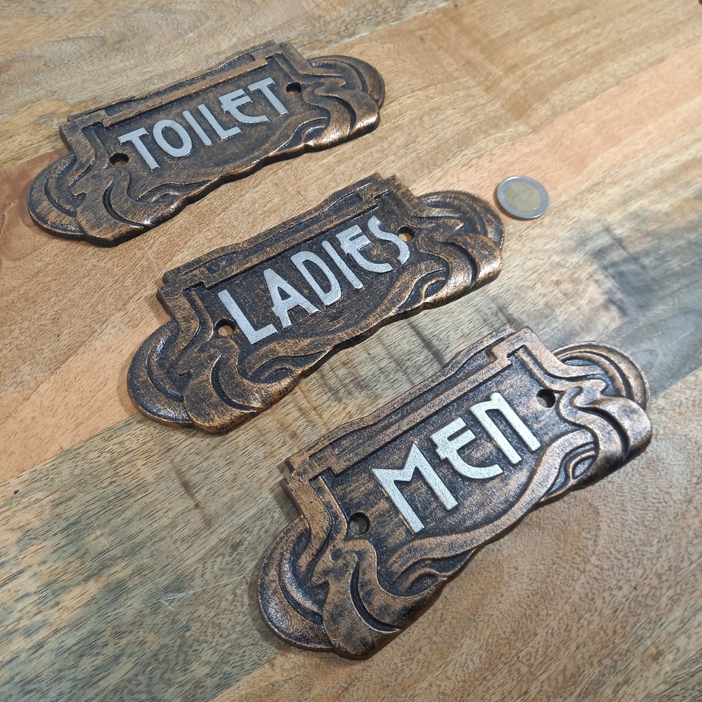 厕所，女士，男士 - 匾 (3) - 鑄鐵 #2.1