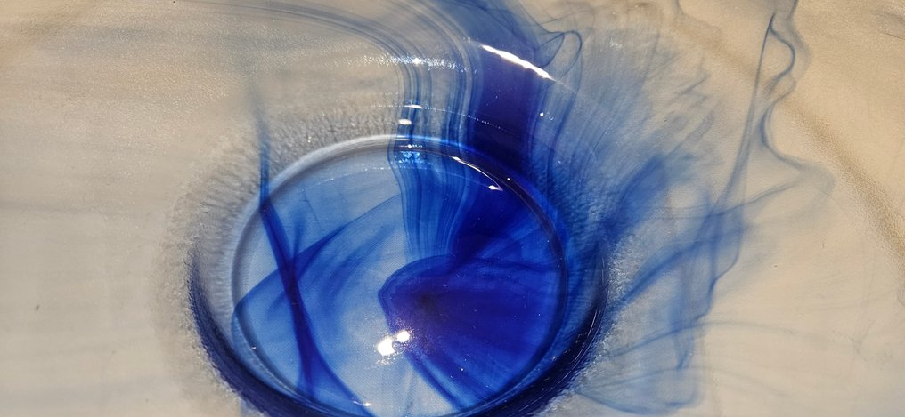 vetrerie italiane - 中央裝飾品 - 巨大的蓝色静脉中心装饰  - 吹制玻璃 #3.2