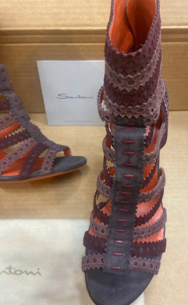 Santoni - Sandaler - Størelse: EU 40 - Ny og i æsken #1.0