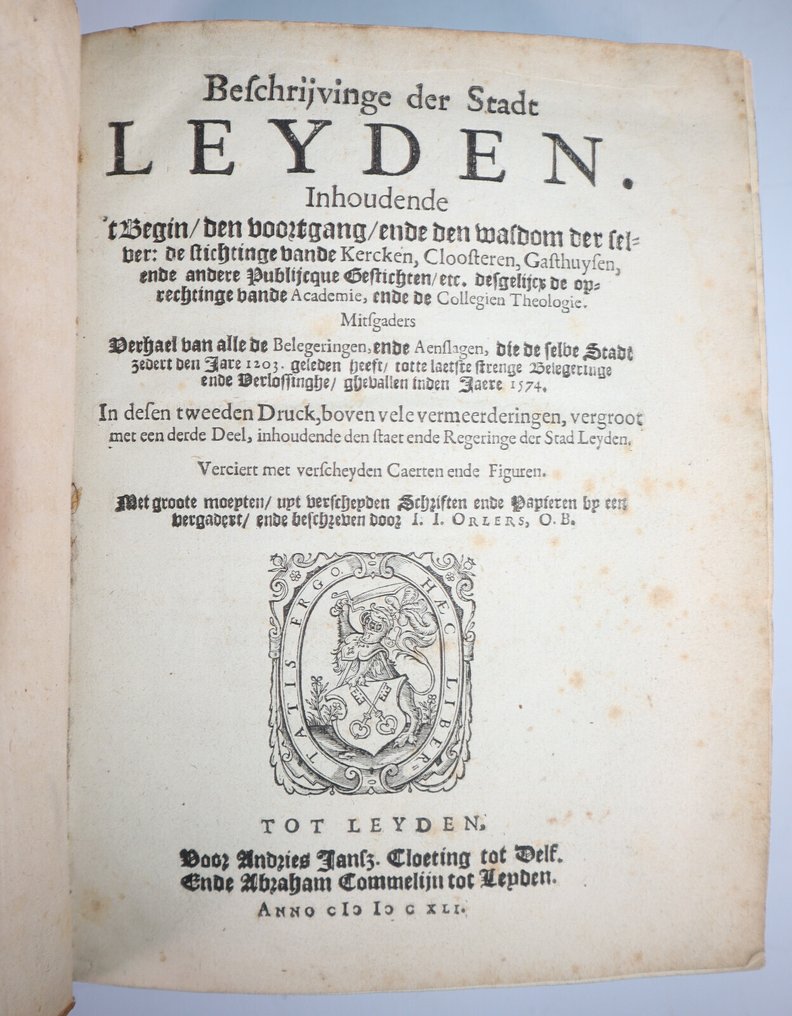 Jan Jansz Orlers - Beschrijvinge der Stadt Leyden - 1641 #1.0