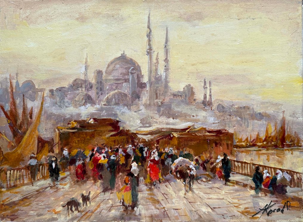Mikhail Kraiev (1957) - Escapade au Caire – Vue de la Citadelle & mosquée de Muhammad Ali #1.0