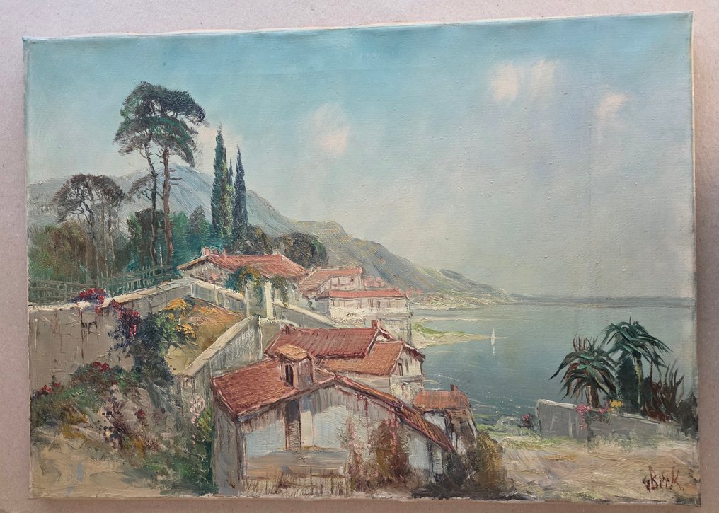 Europæisk skole (XX) - Kustgezicht. Mediterraan. #1.0