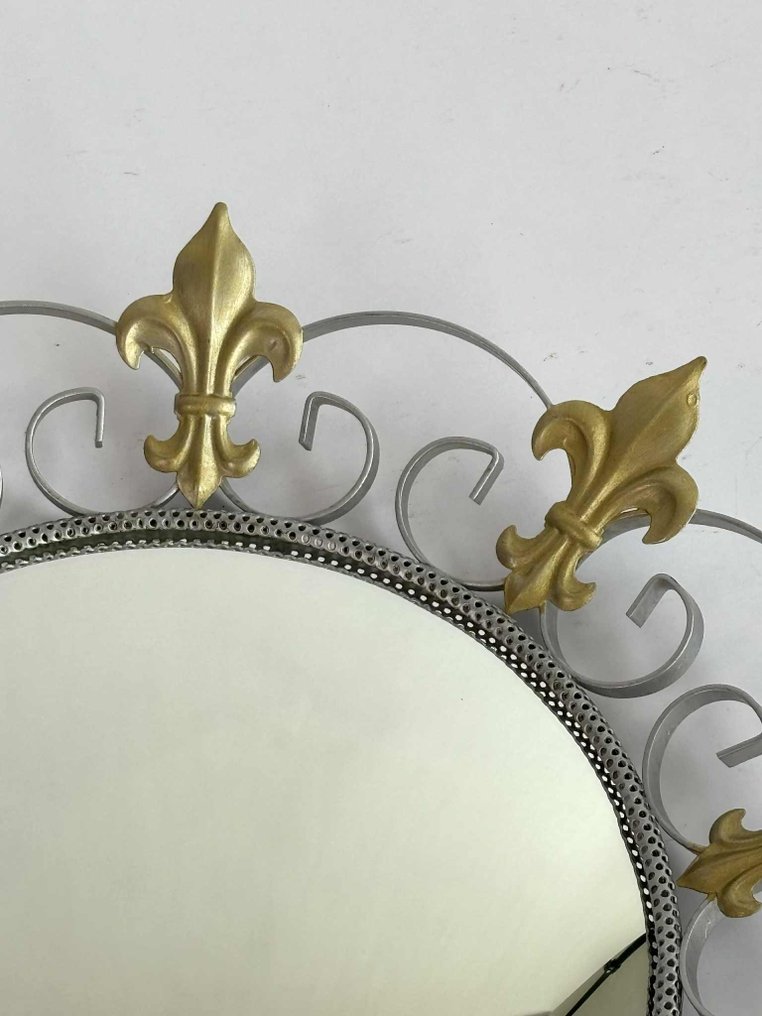 Spegel - Metall - Convex, Fleur de Lis #3.2