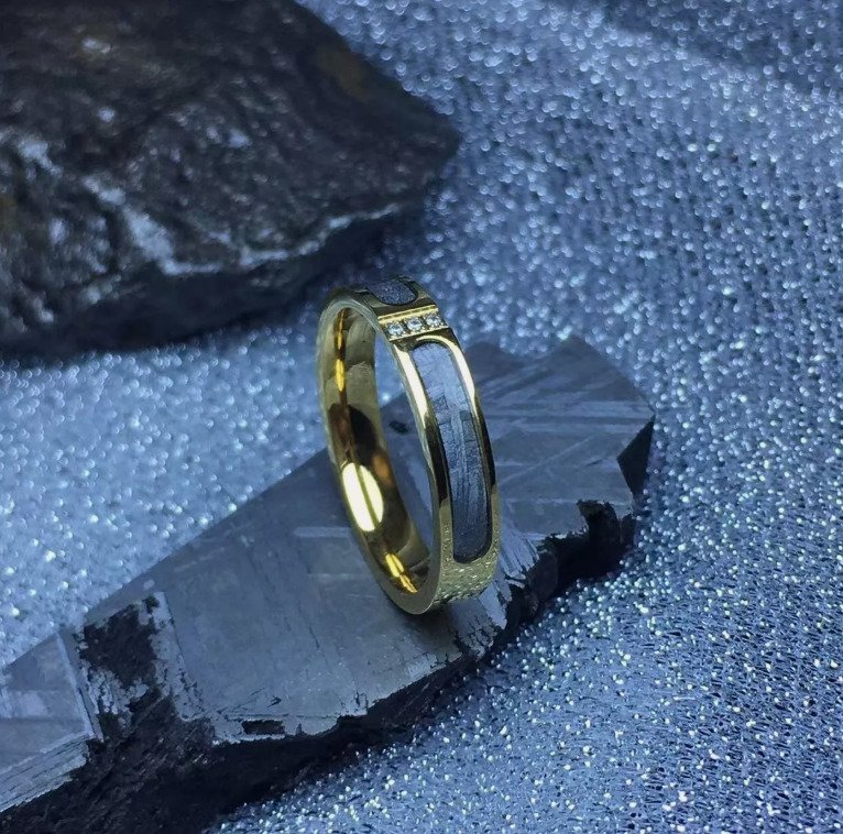 Anel com Meteorito de Ferro - 3 g #3.2