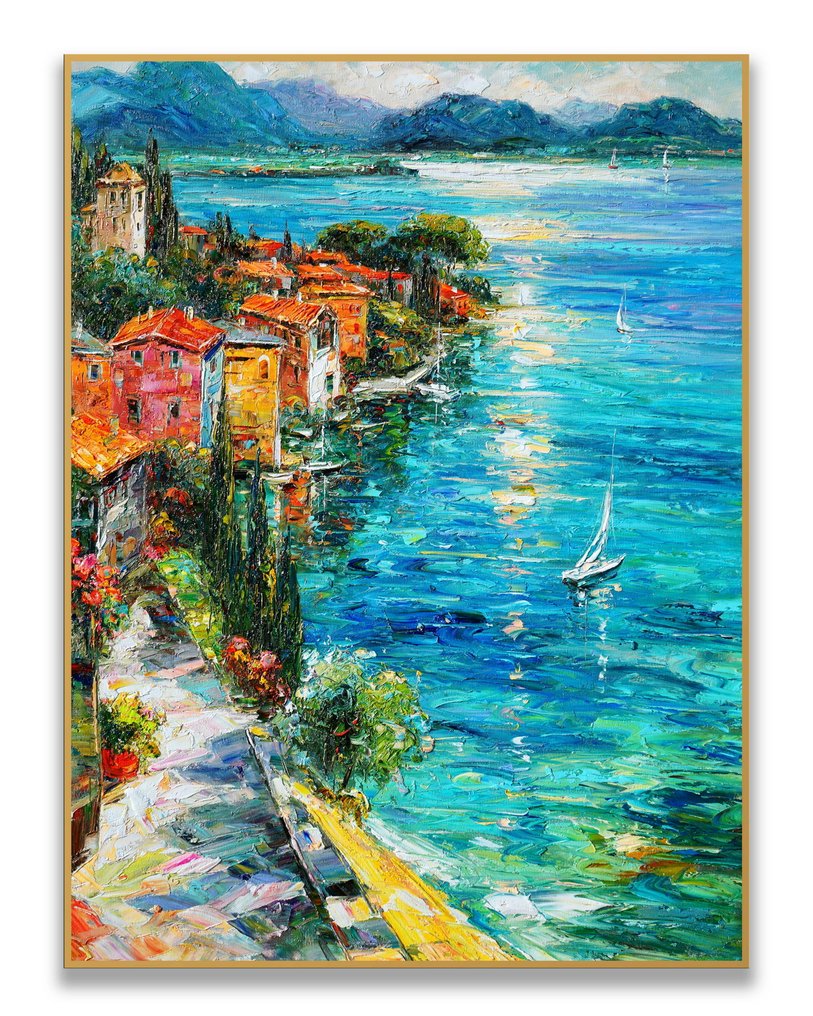 StefanoArt - Sunlit Harbor Promenade #1.0