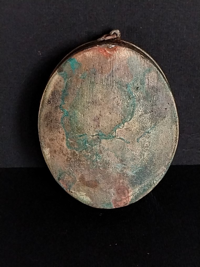  聖物匣 - 青銅色, 玻璃, 木, 紙 - 1850-1900 - 圣十字我主耶稣基督  #1.0