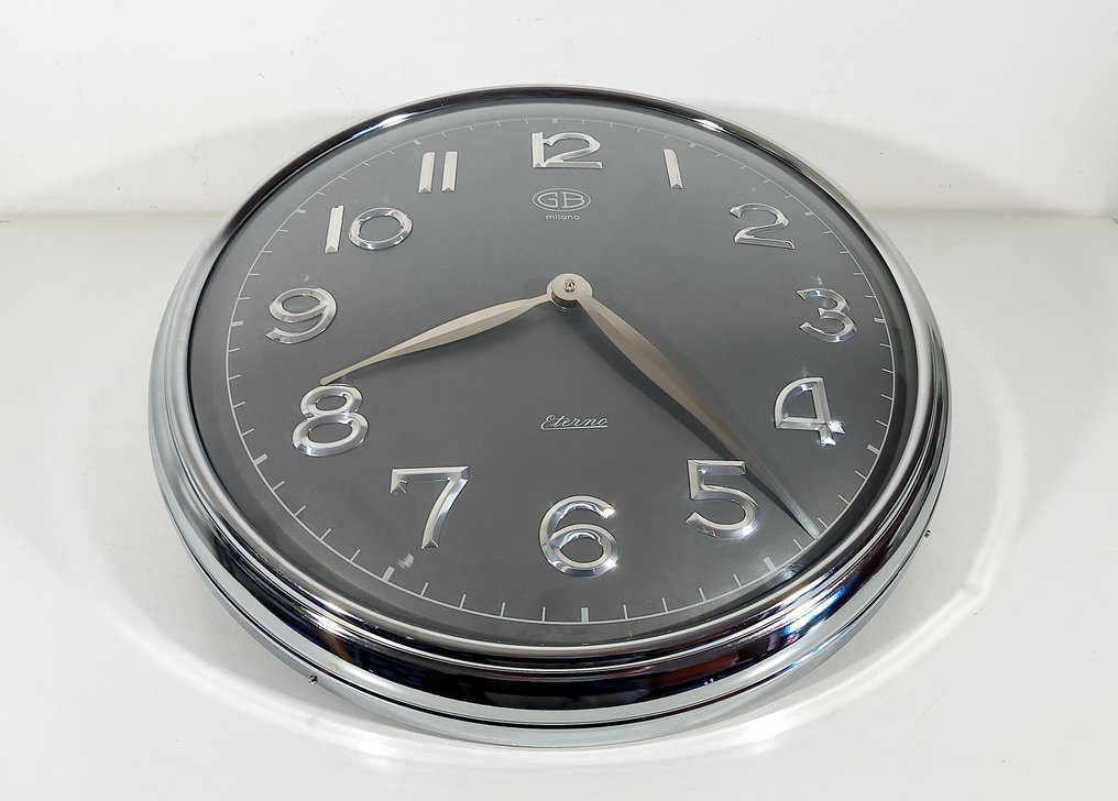 Ρολόι τοίχου - GB MILANO -   Χάλυβας, Γυαλί - 1990-2000 - Ιταλικός σχεδιασμός #1.0