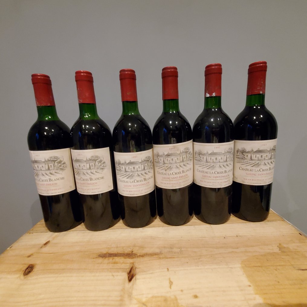 1997 Château la Croix Blanche - Saint-Émilion - 6 Flaskor (0,75L) #1.0