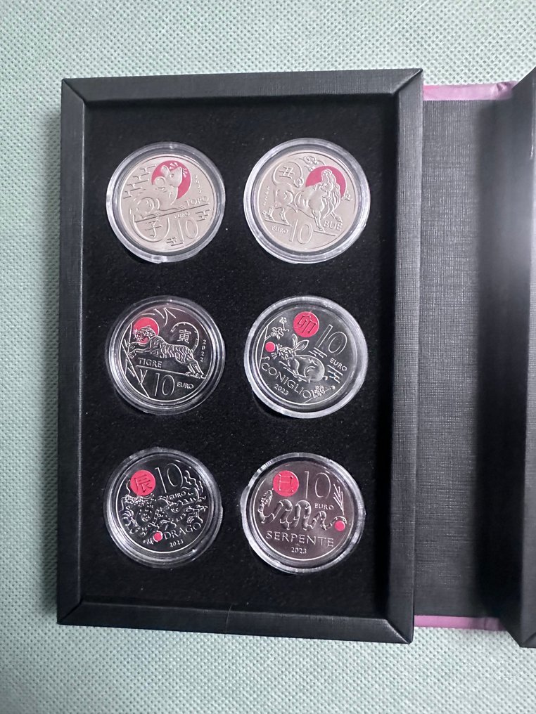 聖馬力諾. 10 Euro 2022/2023 "Calendario Lunare Chinese" (12 monete)  (沒有保留價) #3.2